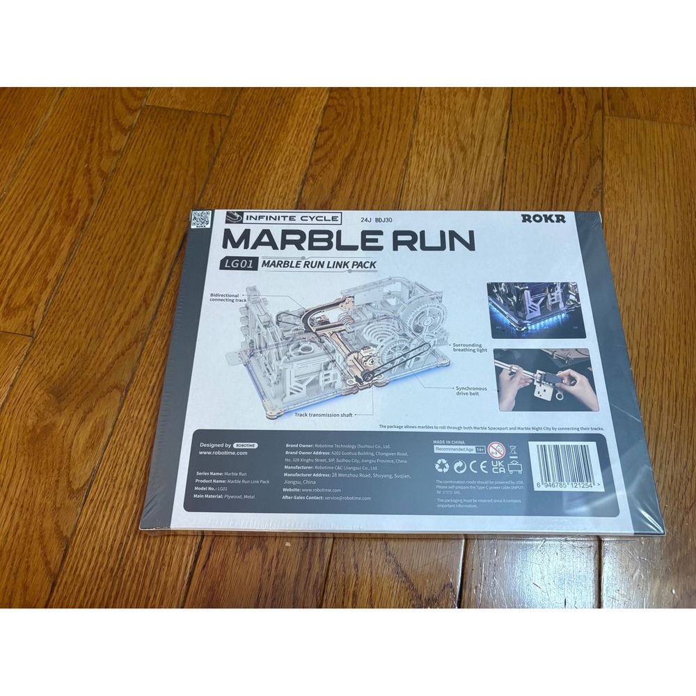 ROKR Robotime Marble Run Link Pack LG01 DIY‎ LED Wooden Puzzle Expansion Kit NEW